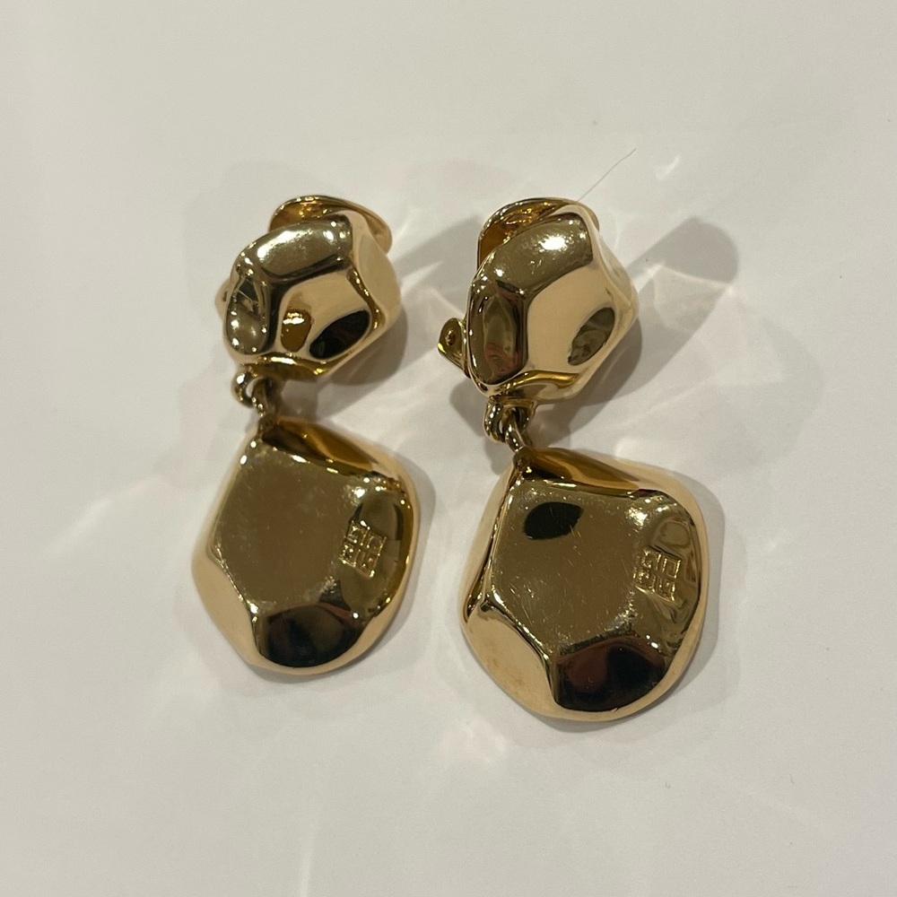 Givenchy gold clip on earrings